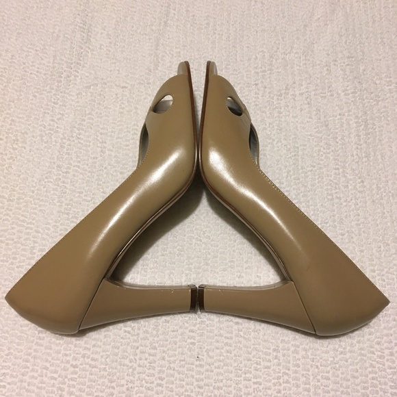 EUC Vintage Sam & Libby Tan Peeptoe Heels-Like New!!! - Picture 5 of 8